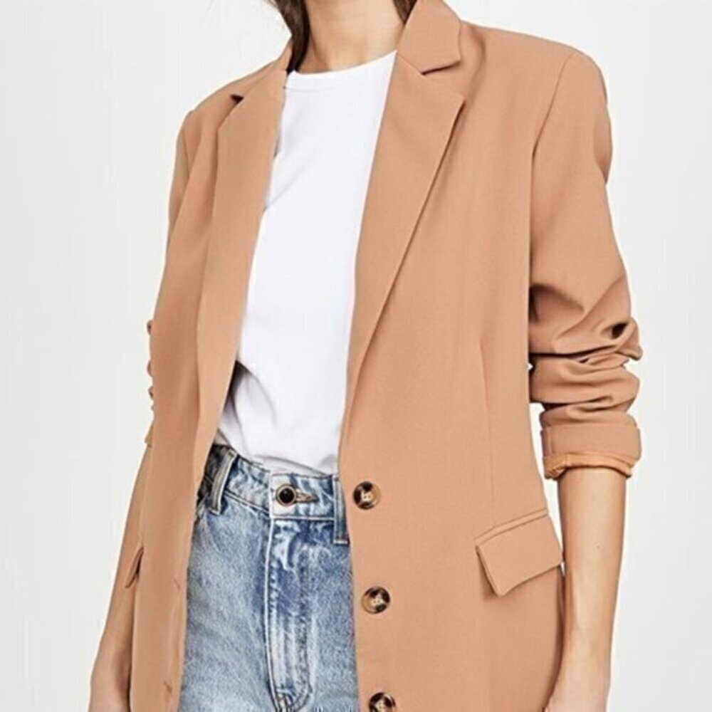 Tiger Mist Avanti Blazer Jacket Camel Brown Extra Small